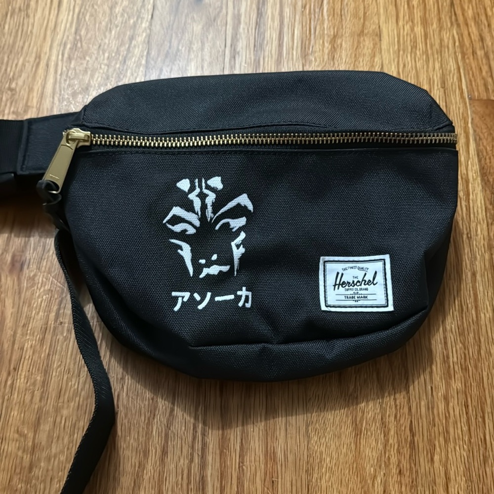 Herschel black Fanny pack with Star Wars AHSOKA LOGO